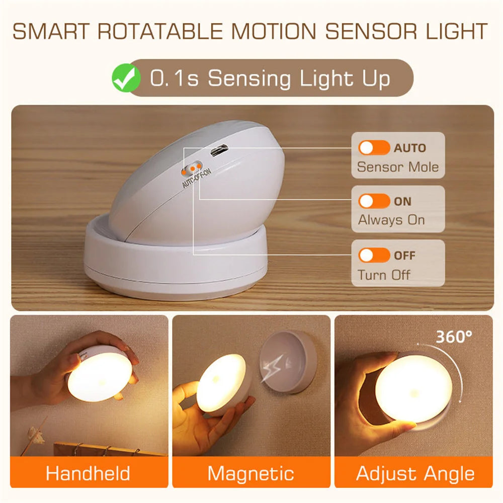 Lampara Rotacion 360 Recargable